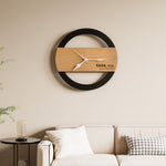 Personalized Wooden Round Wall Clock | Love Craft Gifts