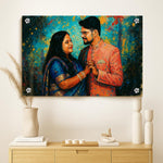 Personalized Couple Portrait Wall Frame – Digital Art | Love Craft Gifts