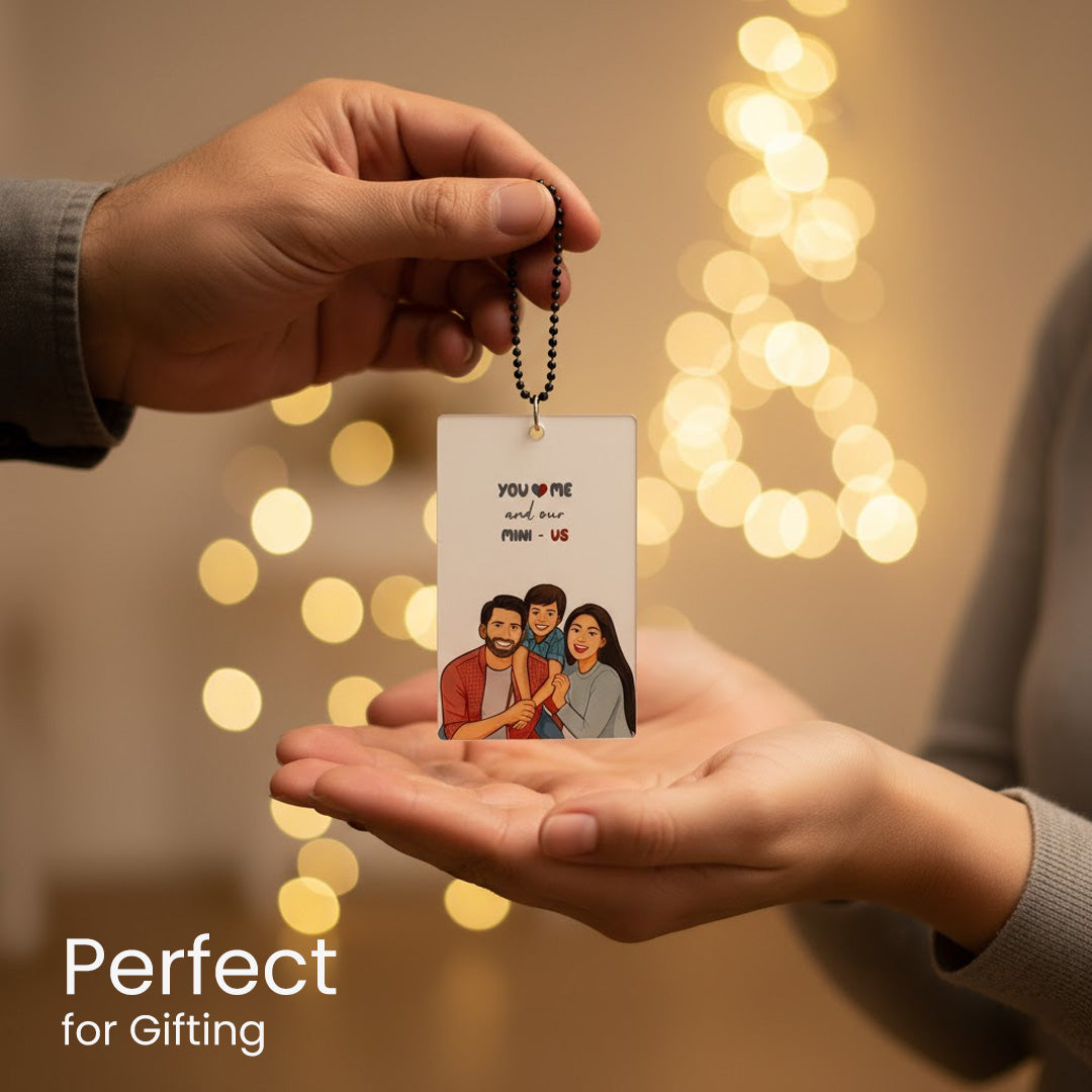 Family Portrait Car Hanger – 3.25×2 inch | Love Craft Gifts