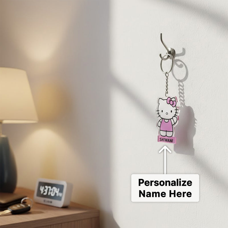 Hello Kitty Name Keychain