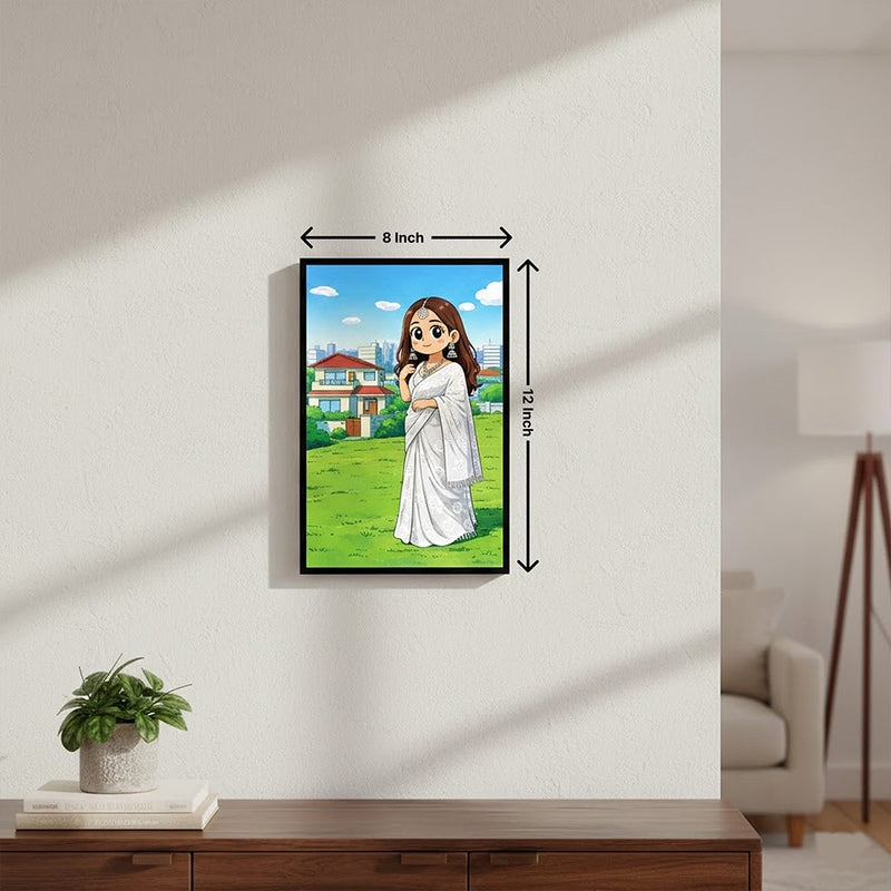 Shinchan-Style Cartoon Portrait Wall Photo Frame (8×12”)