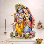 Radha Krishna Divine Tabletop Stand – Premium Spiritual Décor (7×10 Inch) | Love Craft Gifts