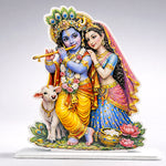 Radha Krishna Divine Tabletop Stand – Premium Spiritual Décor (7×10 Inch) | Love Craft Gifts