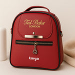 Personalized Women's Leather Sling Bag – Custom Name, Heart Charm & Elegant Design | Love Craft Gifts