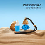 Diamond Shape Customized Car Hanging Perfume Bottle with Name | Love Craft Gifts