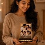 Romantic Couple Photo LED Acrylic Lamp 7x8" | Custom Names, Date & Photo Collage | Love Craft Gifts™
