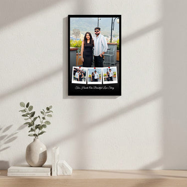 Personalized Couple Photo Collage Frame – Custom Love Story Wall Frame (Available in All Sizes) | Love Craft Gifts
