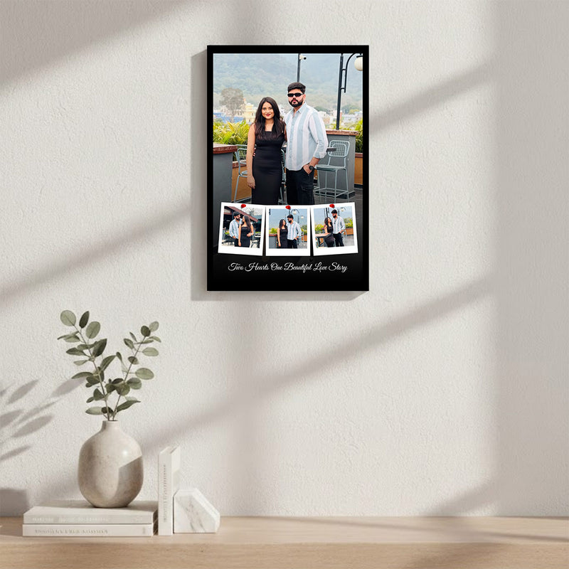 Personalized Couple Photo Collage Frame – Custom Love Story Wall Frame (Available in All Sizes) | Love Craft Gifts