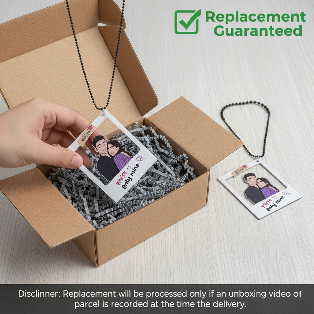 Polaroid Style Customized Couple Car Hanger – 3×2" | Love Craft Gifts