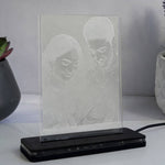Personalized Acrylic Photo Lamp (4×6″) – Warm LED Memory Light | Love Craft Gifts