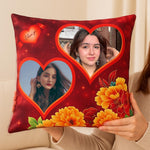 Personalized Photo Cushion with Heart Design | Love Craft Gifts