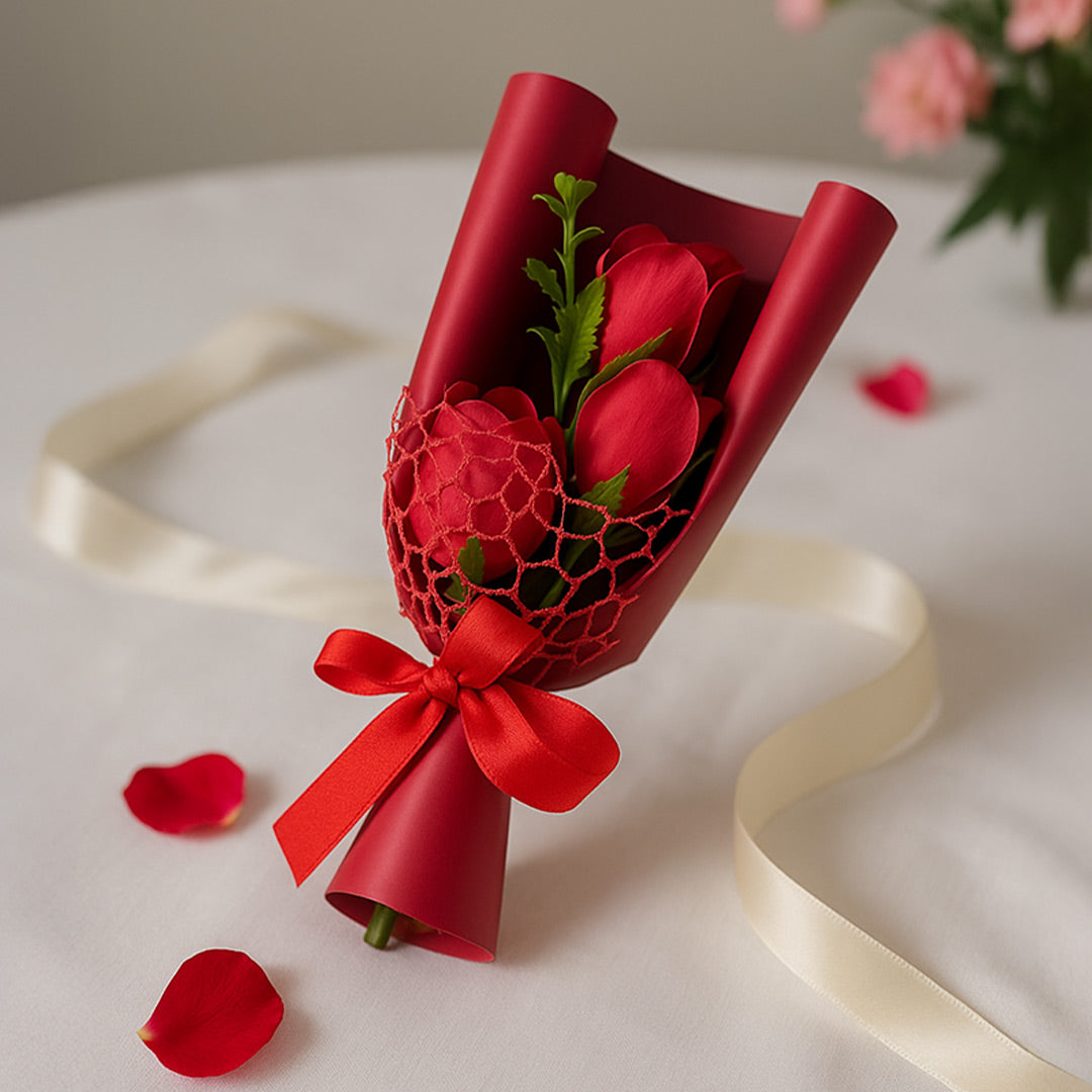 Romantic Paper Soap Rose Bouquet Showpiece Gift | Love Craft Gifts