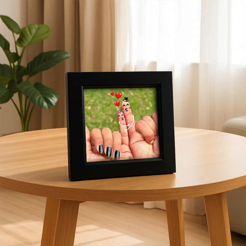 Personalized Couple Photo Frame – 4x4 Inch Square | Love Craft Gifts