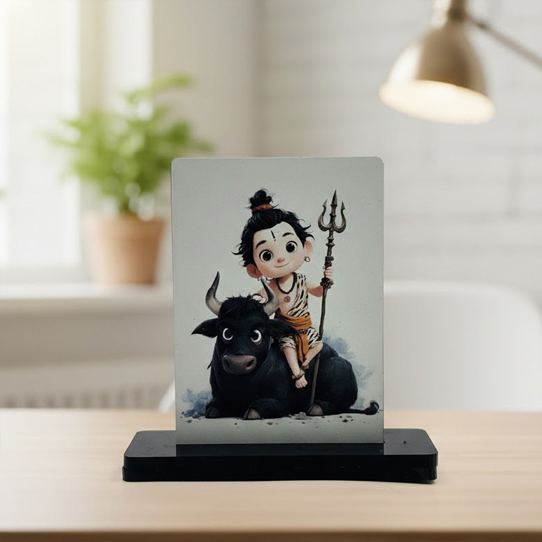 Baby Shiv Ji Acrylic Table Stand (2.5×3.5 Inch) | Love Craft Gifts
