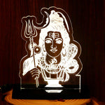 Lord Shiva LED Car Dashboard Lamp – Premium Mahadev Acrylic LED Light for Car Dashboard, Home Temple Decor, Spiritual Gift for Shiv Bhakts | LoveCraftGifts™