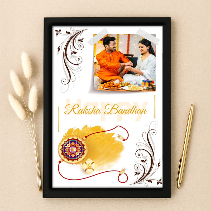 Custom Raksha Bandhan Photo Frame – Rakhi Gift for Brother or Sister | Love Craft Gifts