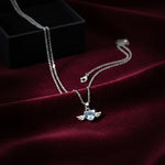 Heart Wings Crystal Pendant Necklace – Premium Silver Chain | Love Craft Gifts