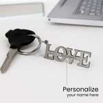 Personalized LOVE Metal Keychain with Name | Love Craft Gifts