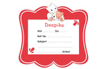 Simple Red Name Slips