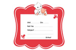 Simple Red Name Slips