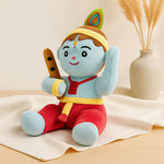 Lord Krishna Plush Toy – Soft & Adorable Bal Krishna Stuffed Doll with Flute | Love Craft Gifts