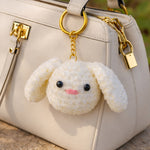Cute Bunny Pom Pom Keychain – Fluffy Rabbit Bag Charm & Key Ring Accessory | Love Craft Gifts