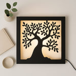 Tree of Life LED Shadow Frame – 12"x12" Decorative Backlit Wall Art | Love Craft Gifts