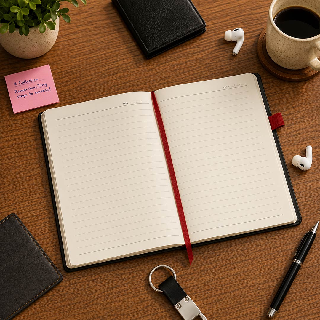 Personalized A5 PVC Hardcover Notebook with Custom Name | Elastic Closure Executive Journal Diary for Office, Study & Corporate Gifting | Love Craft Gifts™