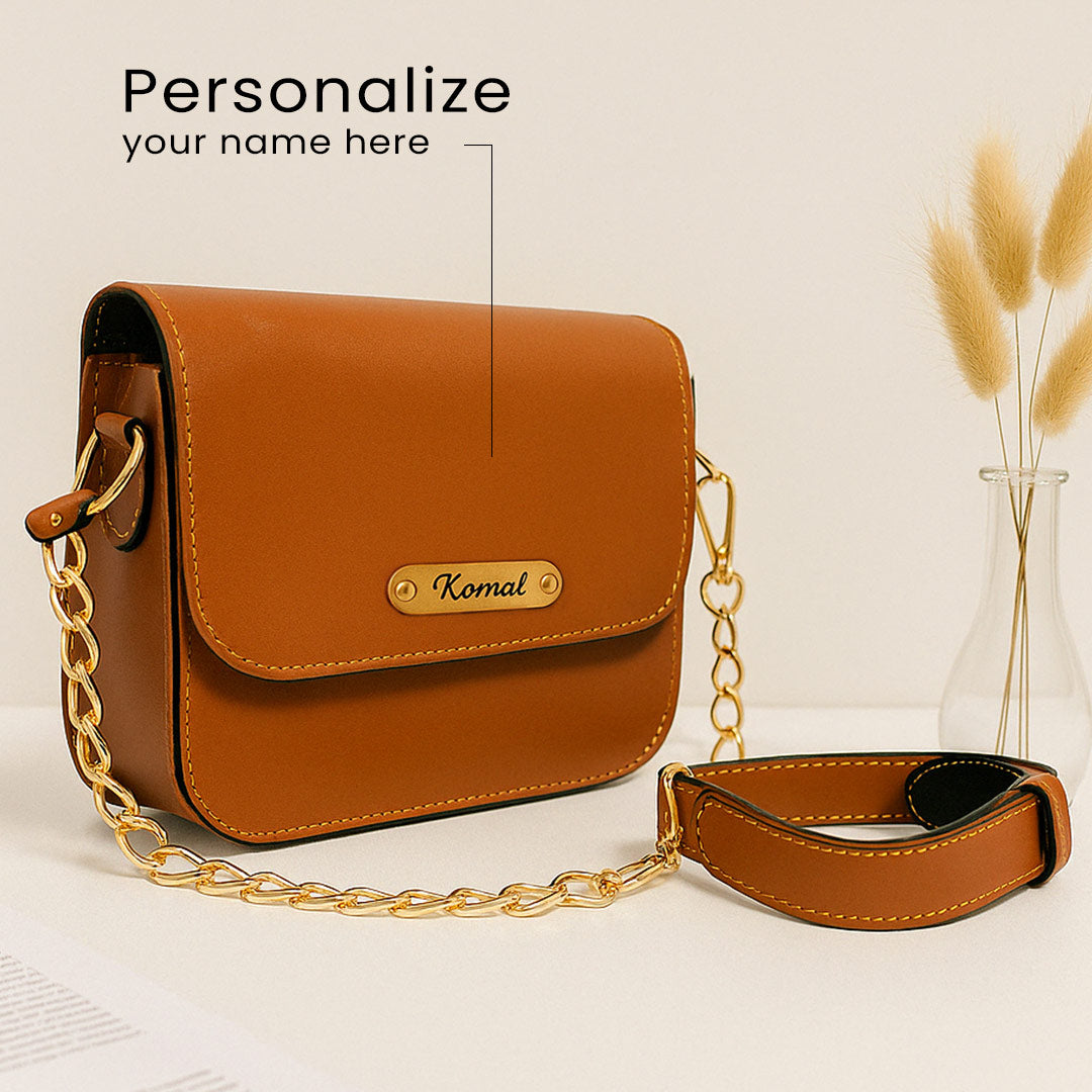 Personalized Premium Leather Sling Bag | Love Craft Gifts