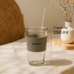 Customized Name Glass Tumbler with Straw – 250ml | Love Craft Gifts