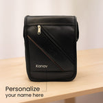 Personalized Unisex Side Bag – Custom Name Crossbody in Black & Brown | Love Craft Gifts