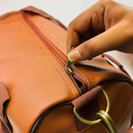 Custom Name Leather Duffel Bag – Personalized Travel & Gym Companion | Love Craft Gifts
