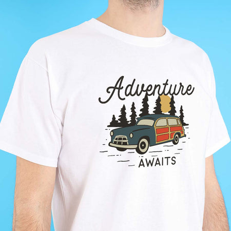 Adventure Awaits Printed T-shirt | Love Craft Gifts'