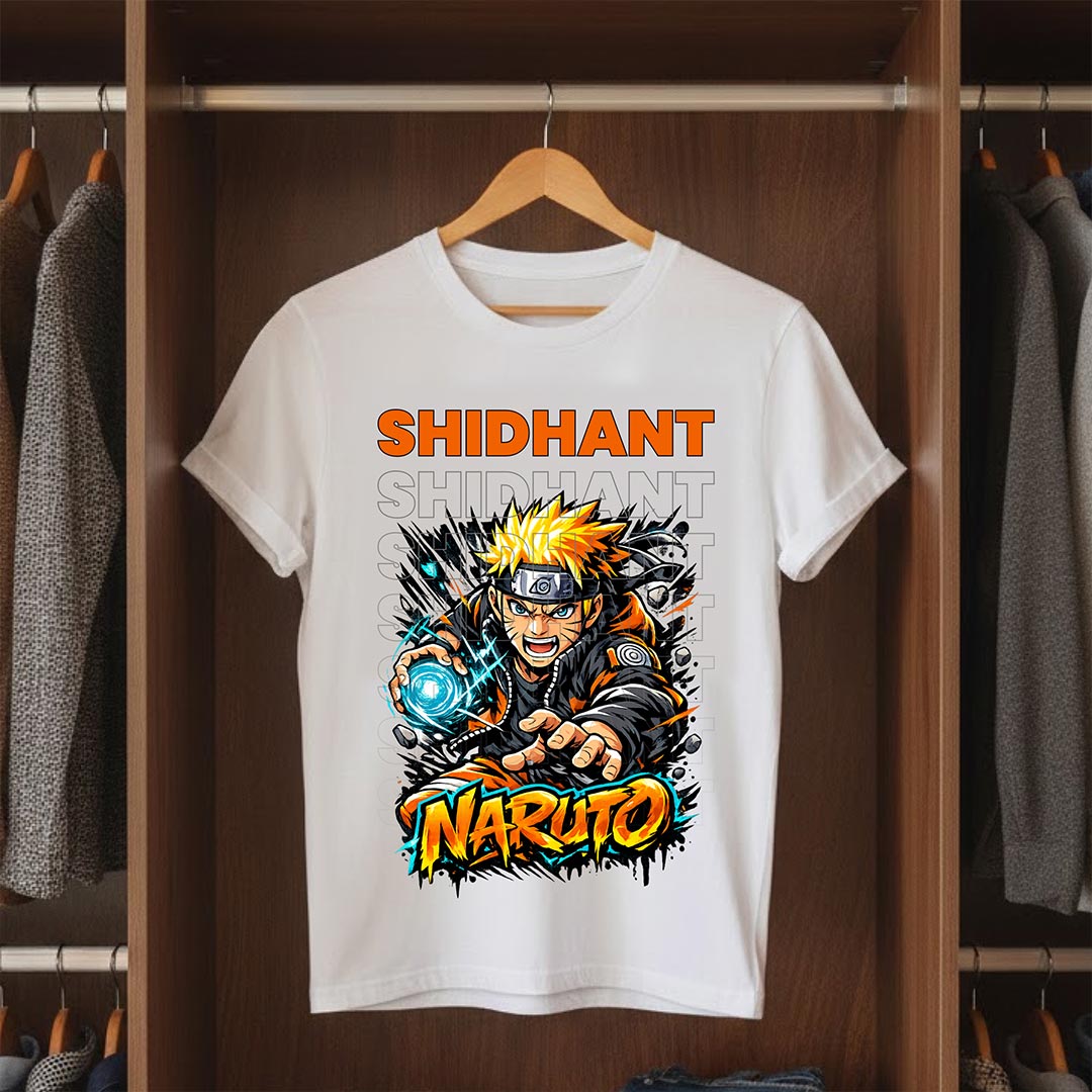 Personalized Anime Ninja Inspired Name T-Shirt