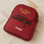 Personalized Women's Leather Sling Bag – Custom Name, Heart Charm & Elegant Design | Love Craft Gifts