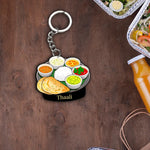Customized Indian Food Keychain With Name | Love Craft Gifts