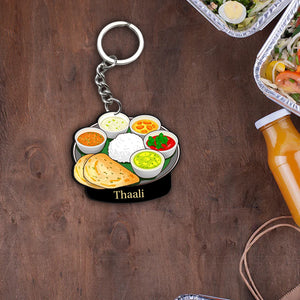 Customized Indian Food Keychain With Name | Love Craft Gifts