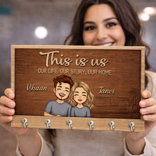 Personalized “This Is Us” Wooden Key Holder