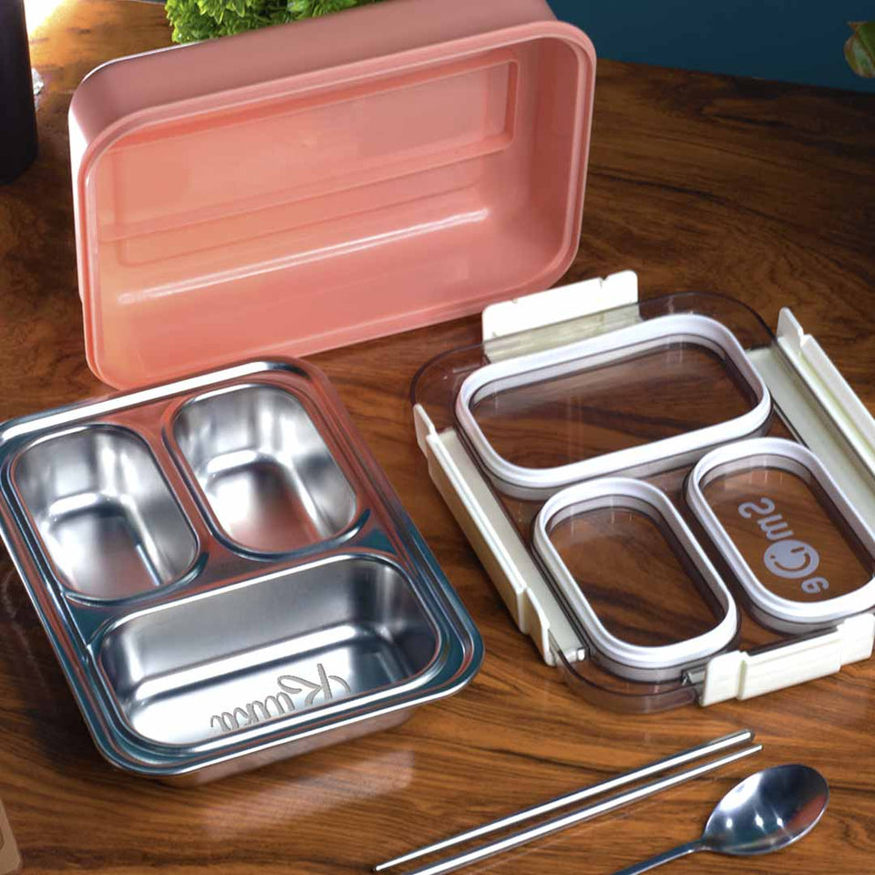 Custom Stainless Steel  Lunch Box | 3 Compartments