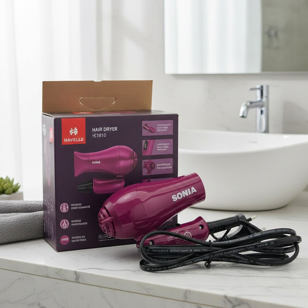Personalized Havells 1000W Foldable Hair Dryer (Purple) | Love Craft Gifts