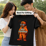 Proud Cockroach Graphic T-Shirt for Men & Women | Viral Gen Z Satirical Streetwear Tee Inspired by Internet Meme Culture - Black | Available in S, M, L, XL & XXL | Love Craft Gifts™