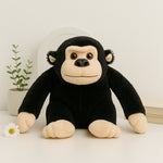 Set of 3 Plush Monkey Toys – Soft Stuffed Gorillas in Black, Brown & Beige | Love Craft Gifts