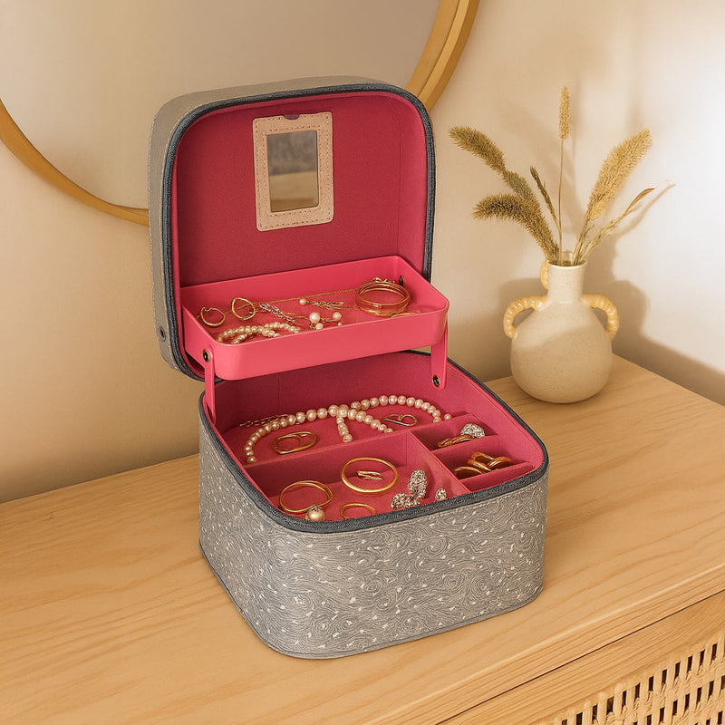 Personalized Grey Jewellery Storage Box | Love Craft Gifts