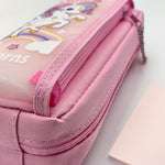 Personalized Unicorn & Solid Color Pencil Pouches – Pink & Blue | Love Craft Gifts