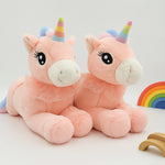 Pink Unicorn Plush Toy – Soft Stuffed Animal with Rainbow Mane & Wings | Love Craft Gifts