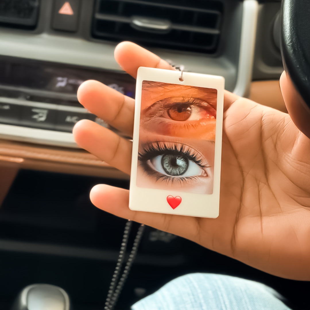 Couple Eye Car Hanger (2×3" – Custom Eye Photo)| Love Craft Gifts