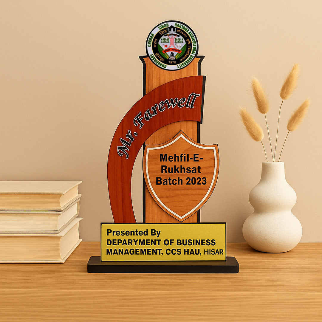 Customized Farewell Trophy
