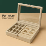 eige Velvet Jewellery Organizer Box – Personalized with Name | Love Craft Gifts