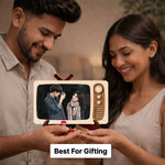 Personalized Retro TV Wooden Photo Frame with Custom Couple Picture | Romantic Anniversary & Birthday Gift for Boyfriend, Girlfriend, Husband & Wife - 7.5x4.5" | Love Craft Gifts™