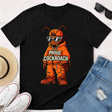 Proud Cockroach Graphic T-Shirt for Men & Women | Viral Gen Z Satirical Streetwear Tee Inspired by Internet Meme Culture - Black